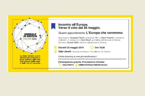 «Incontro all'Europa. Verso il 26 maggio», 